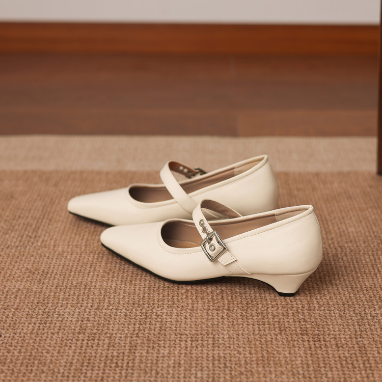 Women's Minimalist Square Toe Chunky Mid Heel Shoes - Style g.html - Image 4