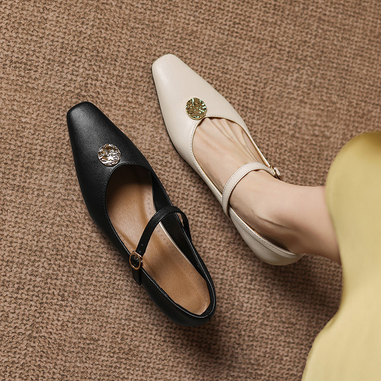 Minimalist Square Toe Chunky Mid Heel Pumps - Style q.html