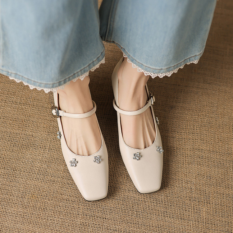 Minimalist Square Toe Chunky Mid Heel Pumps for Women - Style s.html