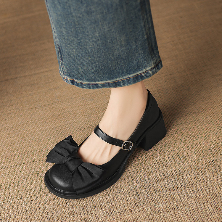 Minimalist Mid Chunky Heel Round Toe Women's Fashion Shoes - Style o.html