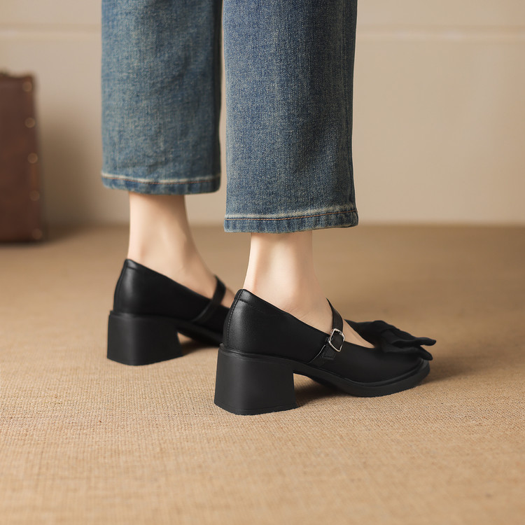Minimalist Mid Chunky Heel Round Toe Women's Fashion Shoes - Style o.html - Image 5